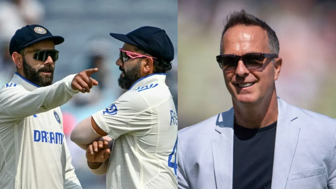 Virat Kohli, Rohit Sharma and Michael Vaughan