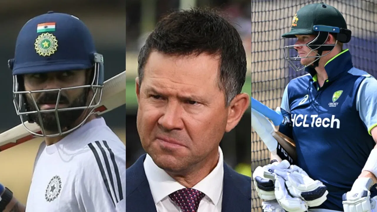 Virat Kohli, Ricky Ponting and Steve Smith