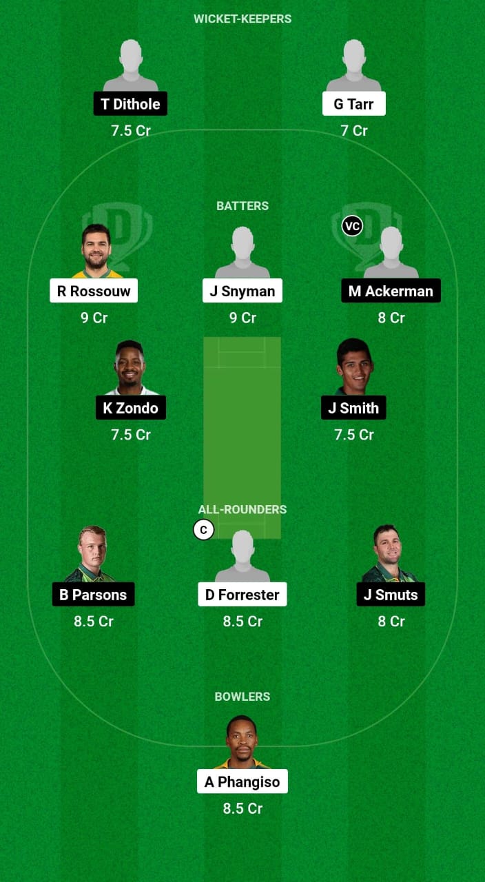 KTS vs DOL Dream11 Prediction Fantasy Cricket Tips Dream11 Team South Africa T20 Challenge