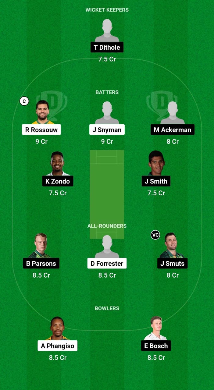 KTS vs DOL Dream11 Prediction Fantasy Cricket Tips Dream11 Team South Africa T20 Challenge