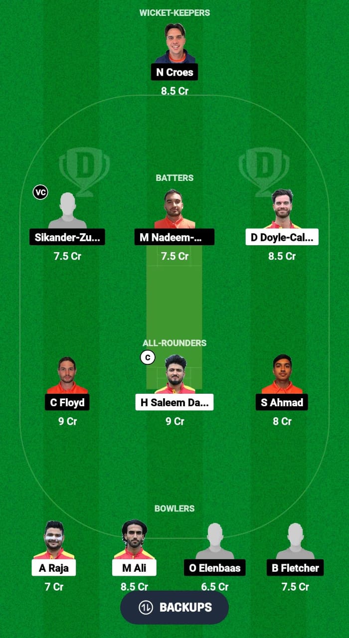 SPA vs NED-XI Dream11 Prediction Fantasy Cricket Tips Dream11 Team Dream11 ECC T10