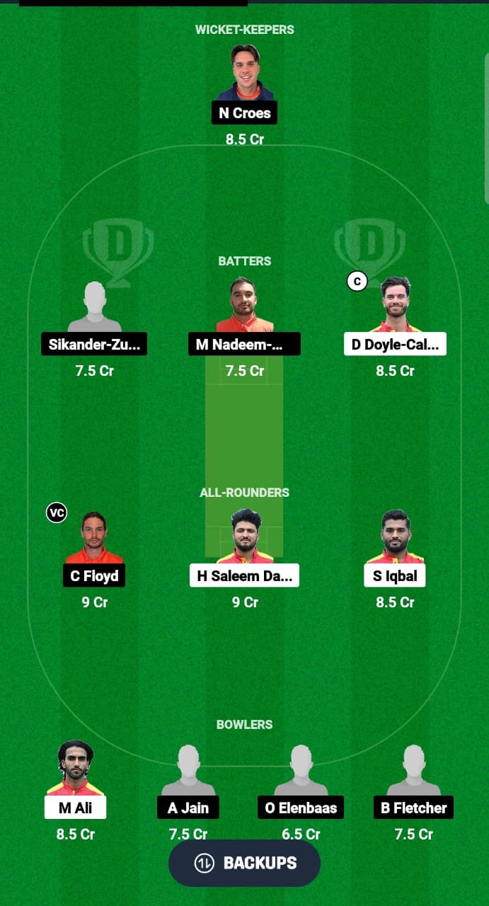 SPA vs NED-XI Dream11 Prediction Fantasy Cricket Tips Dream11 Team Dream11 ECC T10