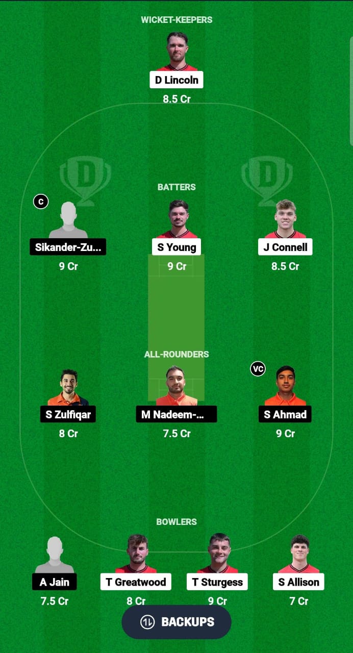 ENG-XI vs NED-XI Dream11 Prediction Fantasy Cricket Tips Dream11 Team Dream11 ECC T10