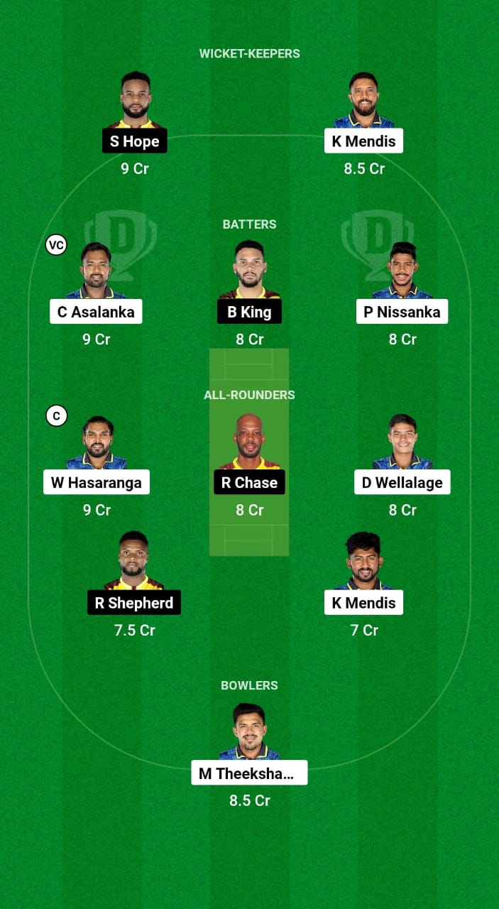 SL vs WI Dream11 Prediction Fantasy Cricket Tips Dream11 Team West Indies Tour of Sri Lanka