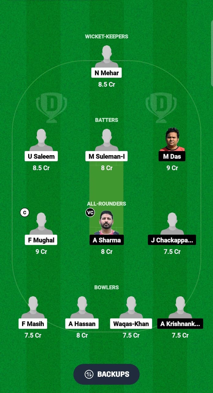 MAR vs MMA Dream11 Prediction Fantasy Cricket Tips Dream11 Team ECS T10 Malta