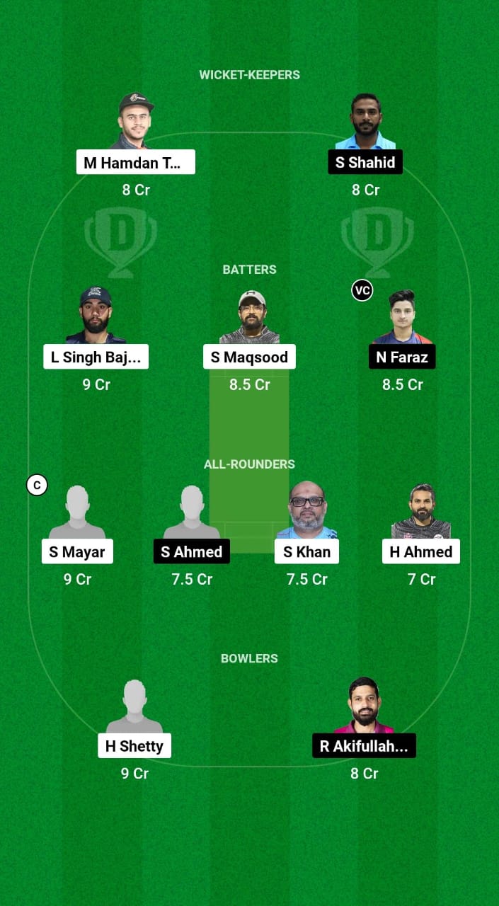 AJM vs EMB Dream11 Prediction Fantasy Cricket Tips Dream11 Team Emirates D20 Tournament