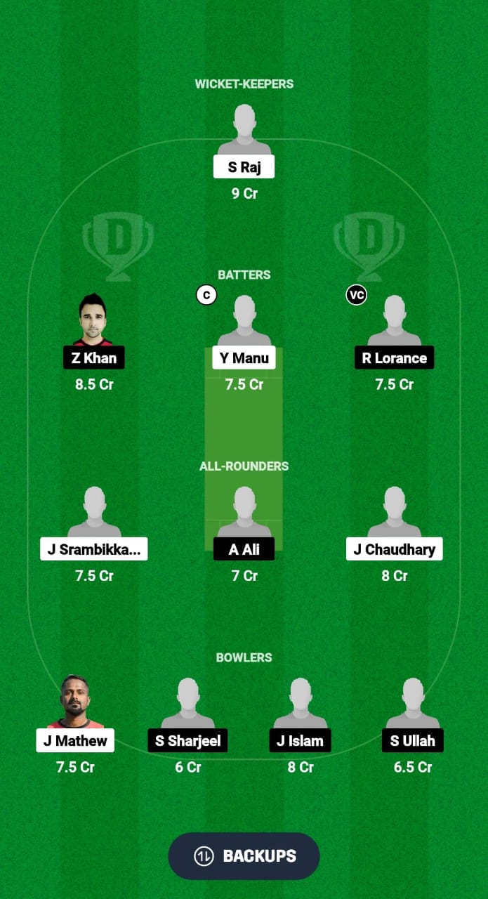 EDK vs GZZ Dream11 Prediction Fantasy Cricket Tips Dream11 Team ECS T10 Malta