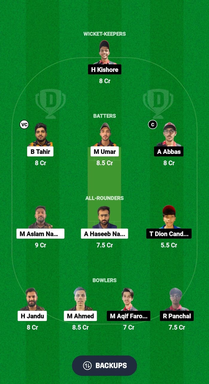 ALH vs KMS Dream11 Prediction Fantasy Cricket Tips Dream11 Team Kuwait Elite T20 Cup