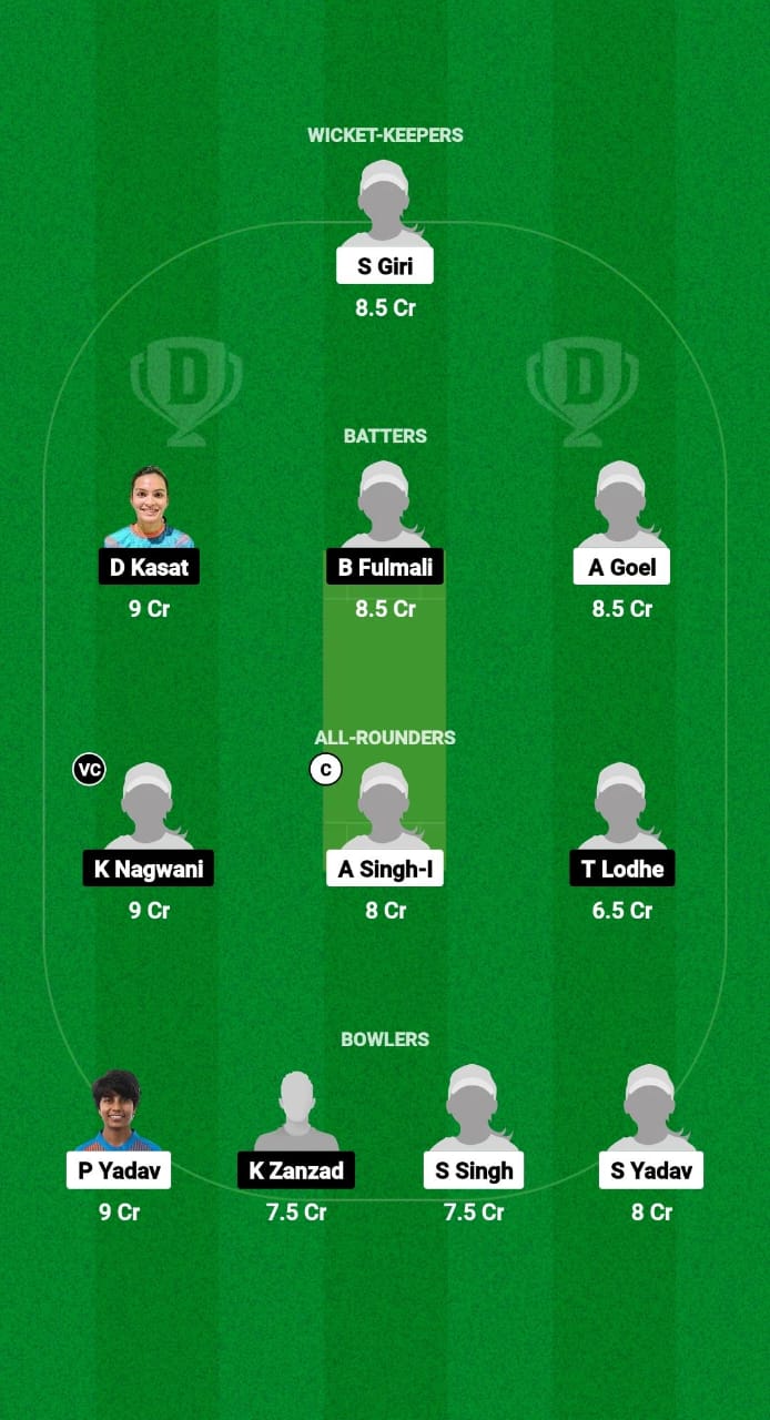 UP-W vs VID-W Dream11 Prediction Fantasy Cricket Tips Dream11 Team Indian Domestic Women's T20 Trophy