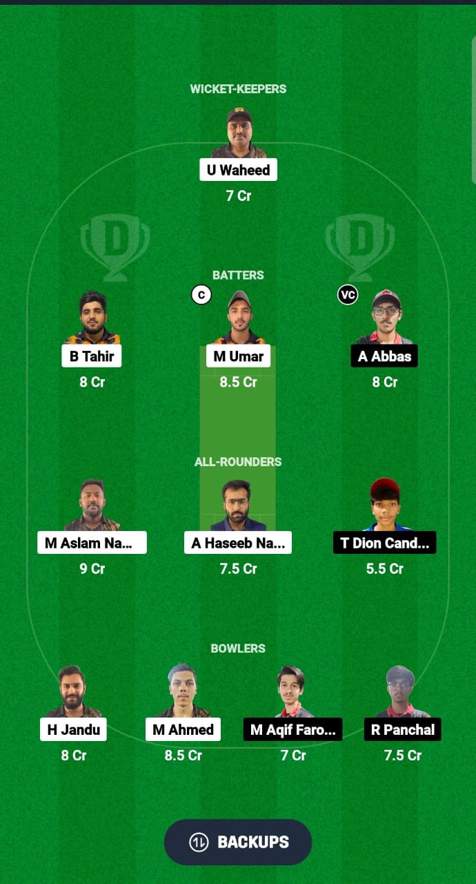 ALH vs KMS Dream11 Prediction Fantasy Cricket Tips Dream11 Team Kuwait Elite T20 Cup