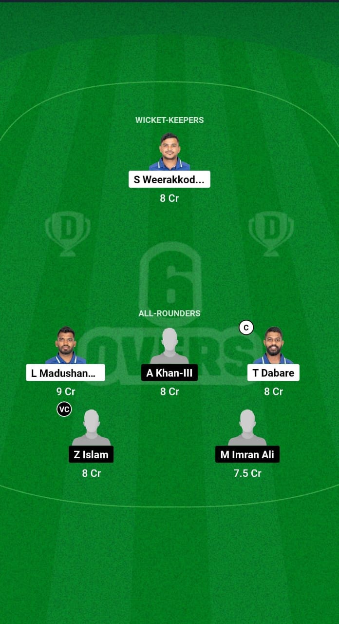 SL vs OMN Dream11 Prediction Fantasy Cricket Tips Dream11 Team Hong Kong Sixes