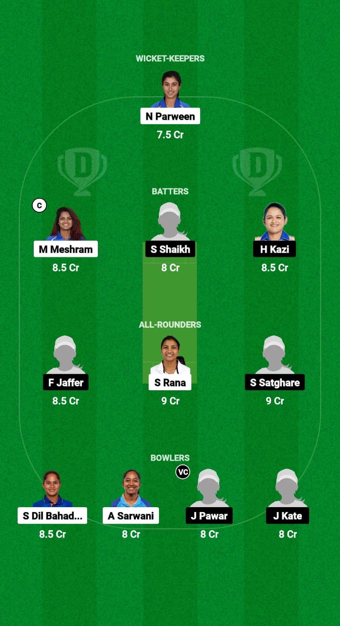 RAI-W vs MUM-W Dream11 Prediction Fantasy Cricket Tips Dream11 Team Indian Domestic Women's T20 Trophy