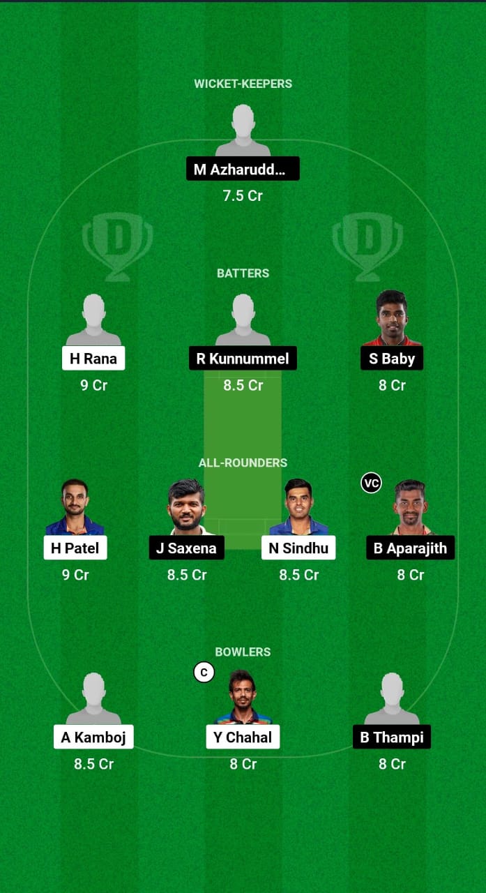 HAR vs KER Dream11 Prediction Fantasy Cricket Tips Dream11 Team India Domestic Test Championship