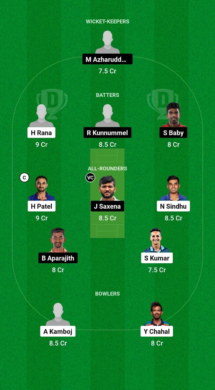 HAR vs KER Dream11 Prediction Fantasy Cricket Tips Dream11 Team India Domestic Test Championship