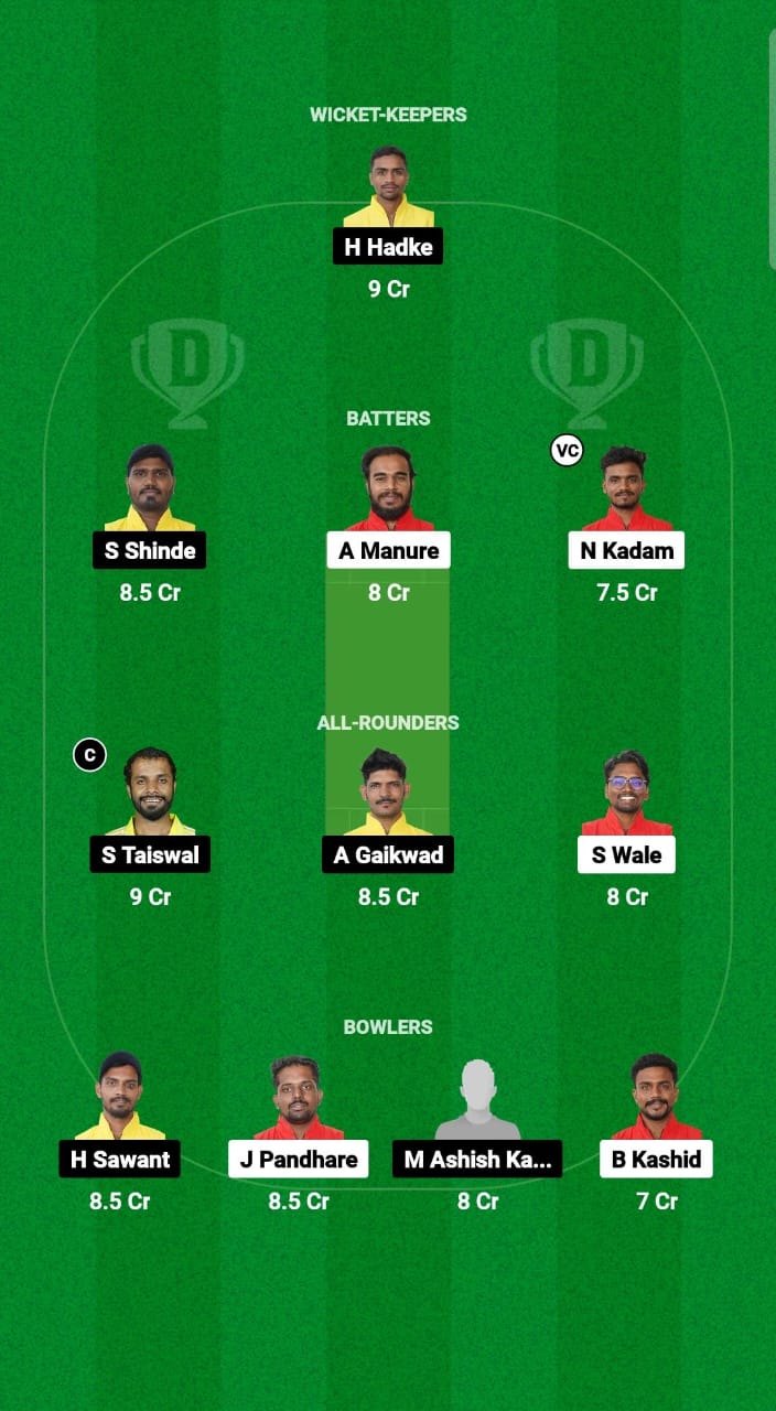 SSX vs MVA Dream11 Prediction Fantasy Cricket Tips Dream11 Team Ecole Pune T20 Cup