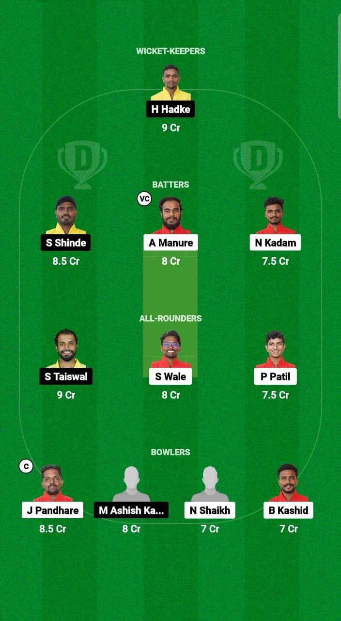 SSX vs MVA Dream11 Prediction Fantasy Cricket Tips Dream11 Team Ecole Pune T20 Cup