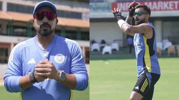 Indias T Dilip And Virat Kohli