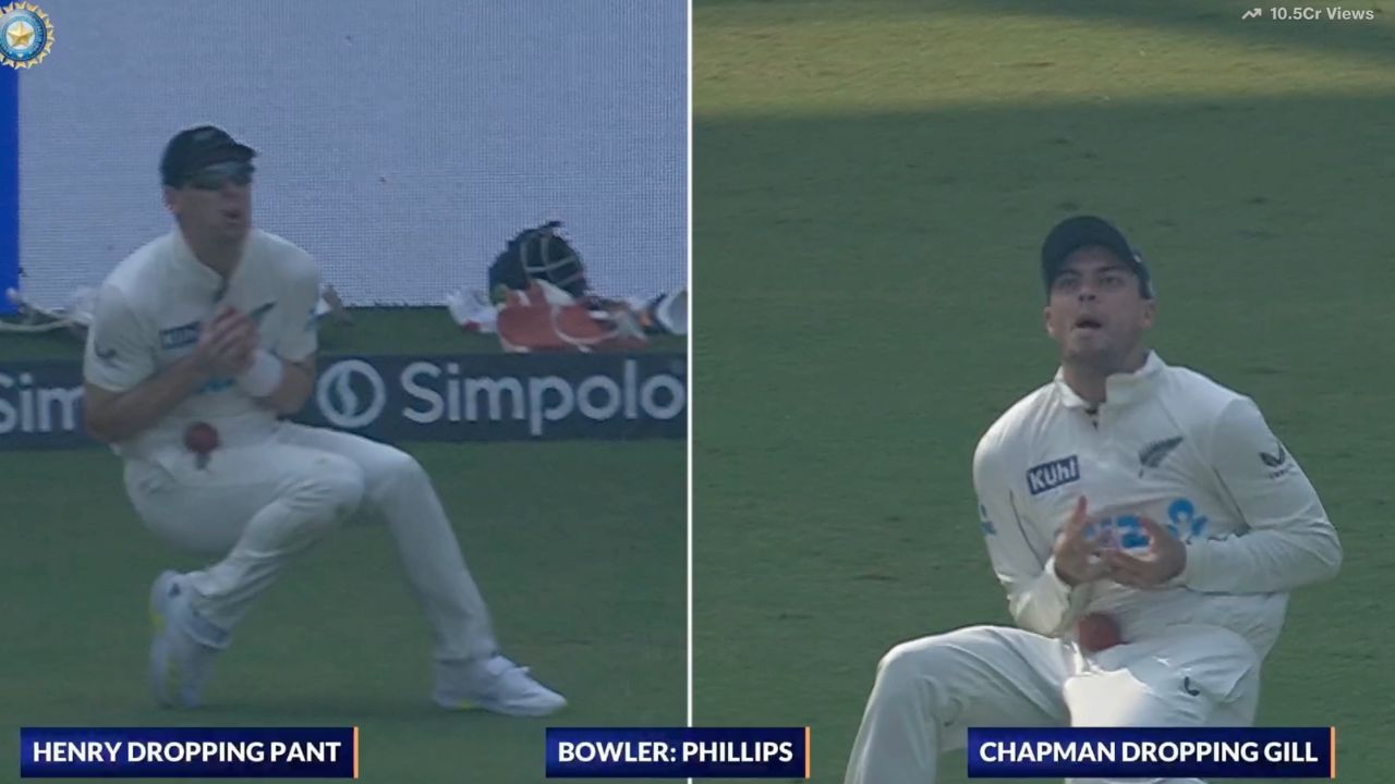 Matt Henry Dropped Rishabh Pant And Mark Chapman Dropped Shubman Gill Off Glenn Philips