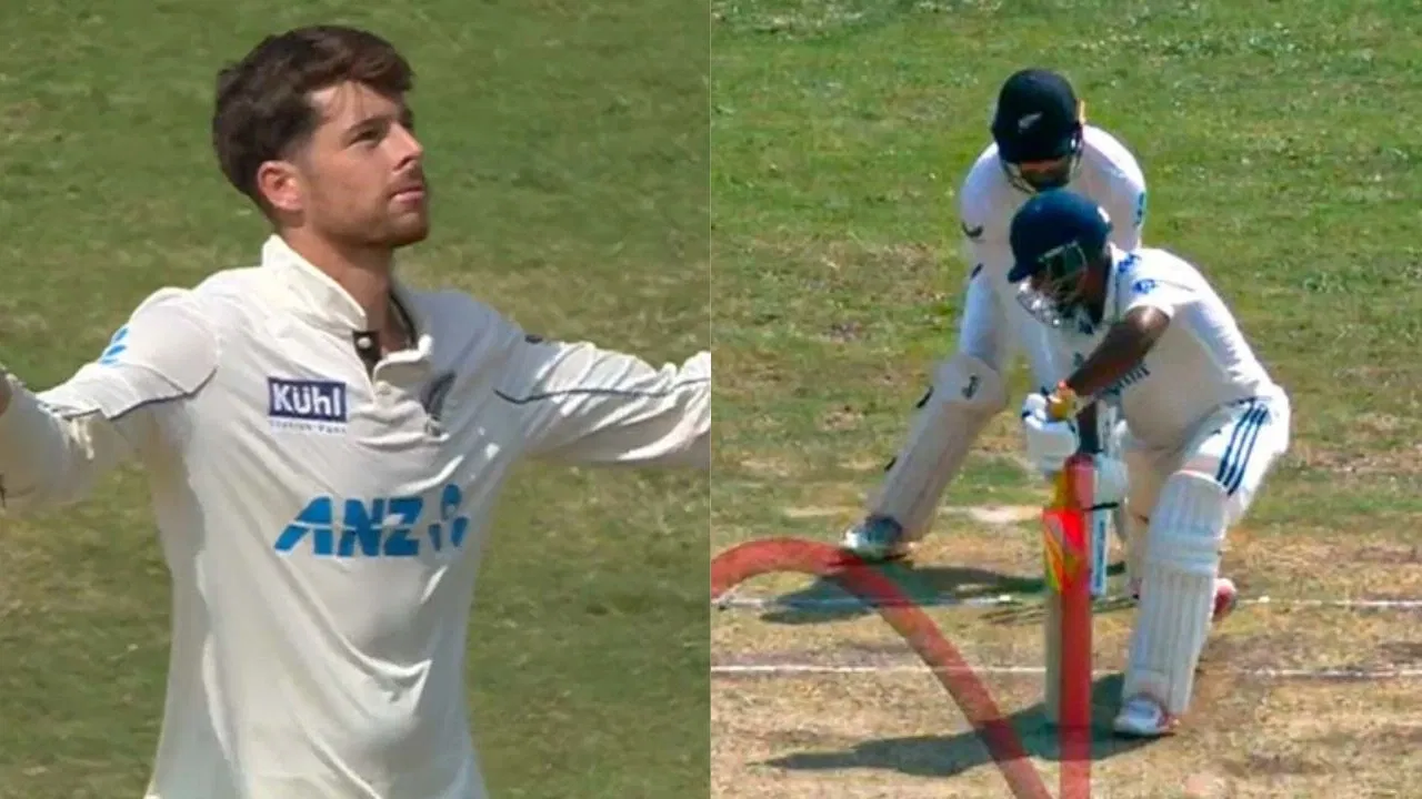 Mitchell Santner Cleans Up Sarfaraz Khan