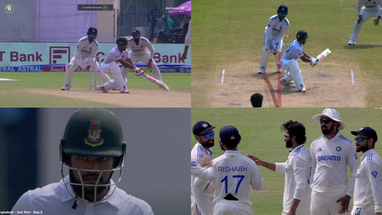 Najmul Hossain Shanto Bowled By Ravindra Jadeja