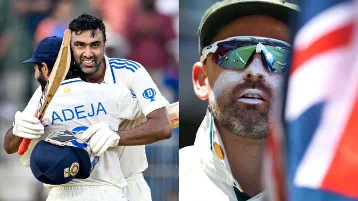 Nathan Lyon And Ravichandran Ashwin And Ravindra Jadeja