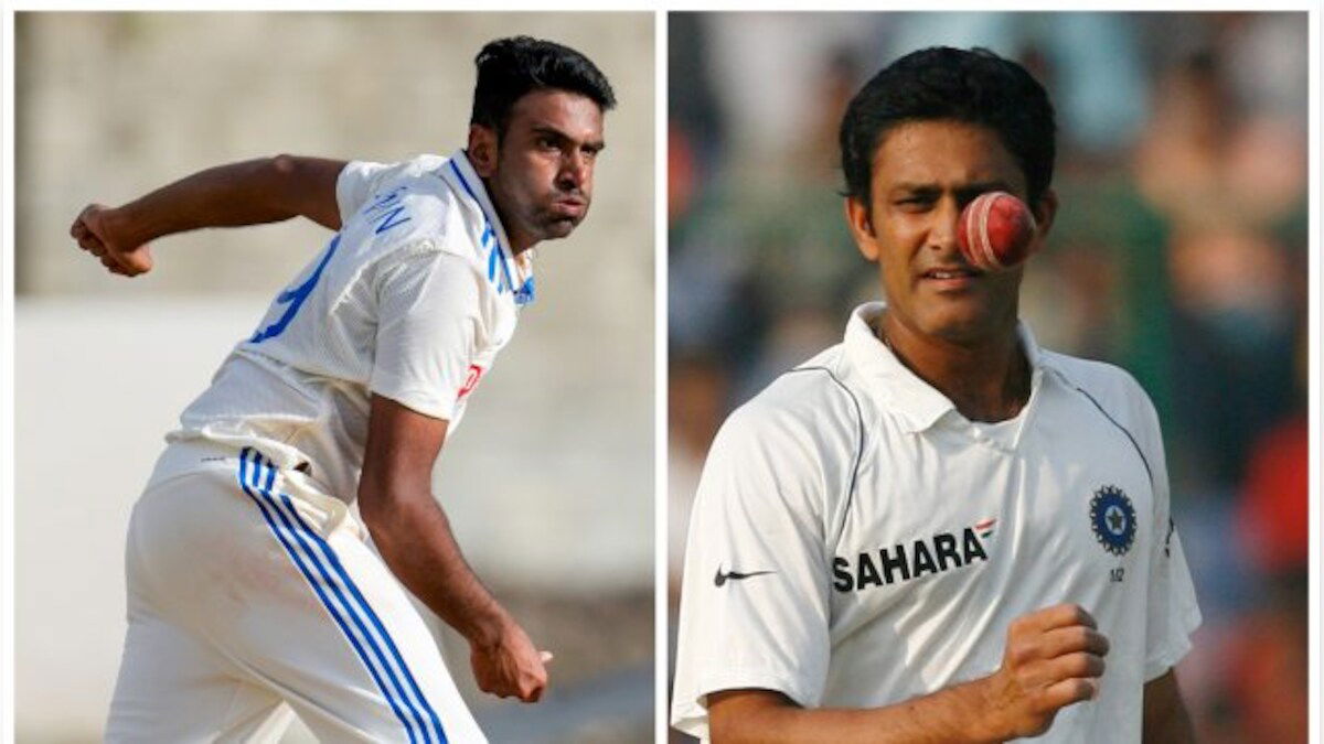 Ravichandran Ashwin and Anil Kumble