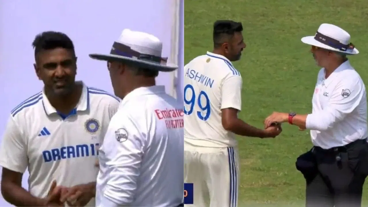 Richard Illingworth And Ravichandran Ashwin Exchange