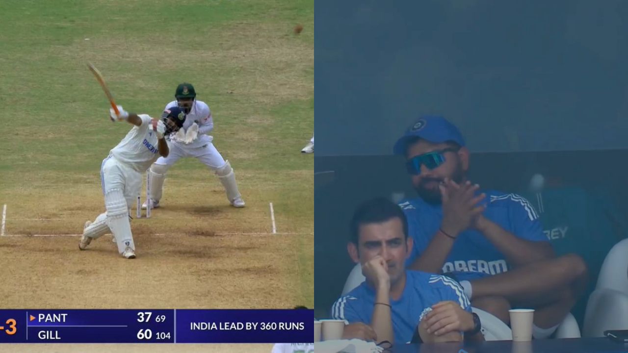 Rishabh Pant 1 Hand Six Rohit Sharma Reaction