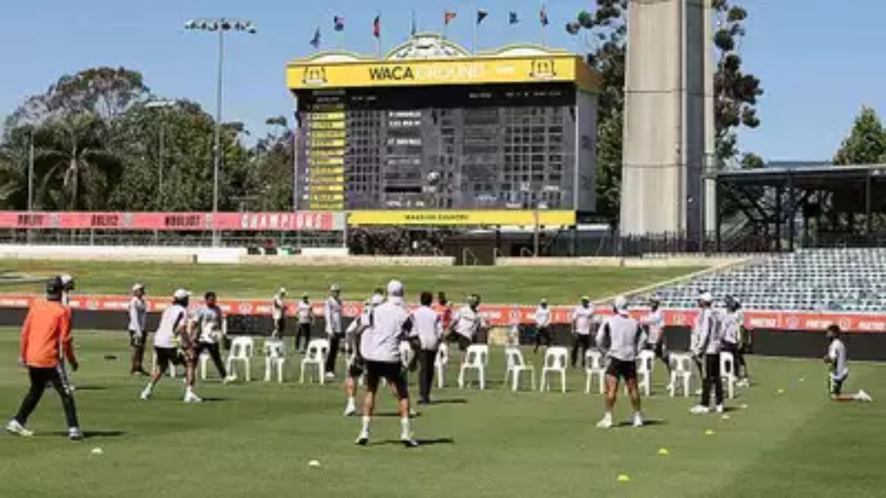 Team India Trains At The WACA Ground Perth