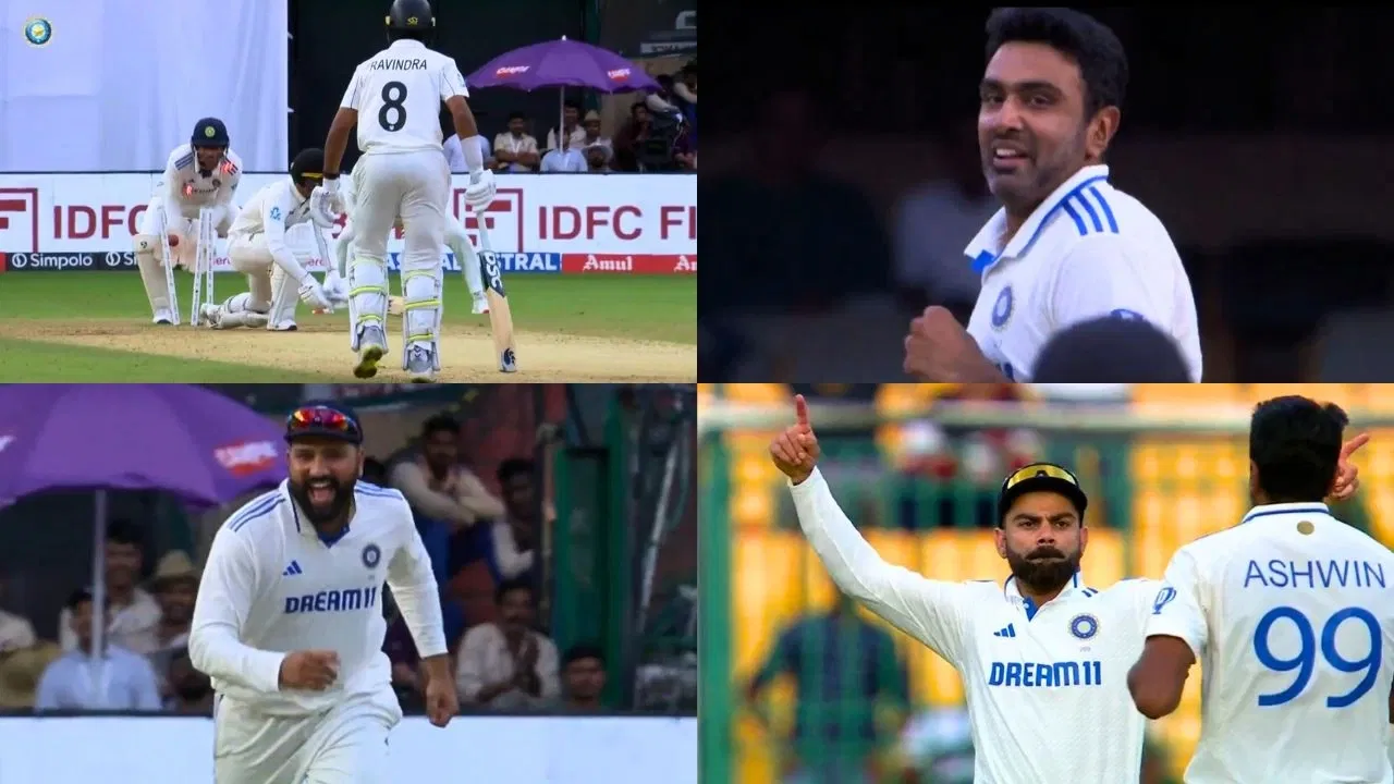 Virat Kohlis Epic Celebration After Ravichandran Ashwin Bamboozles Devon Conway