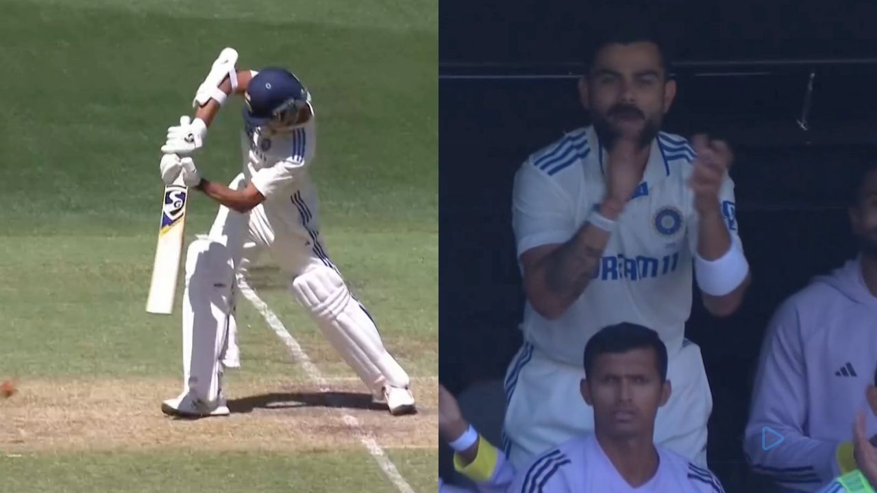 Yashasvi Jaiswal Gets Standing Ovation From Virat Kohli For Cover Drive To Mitchell Starc