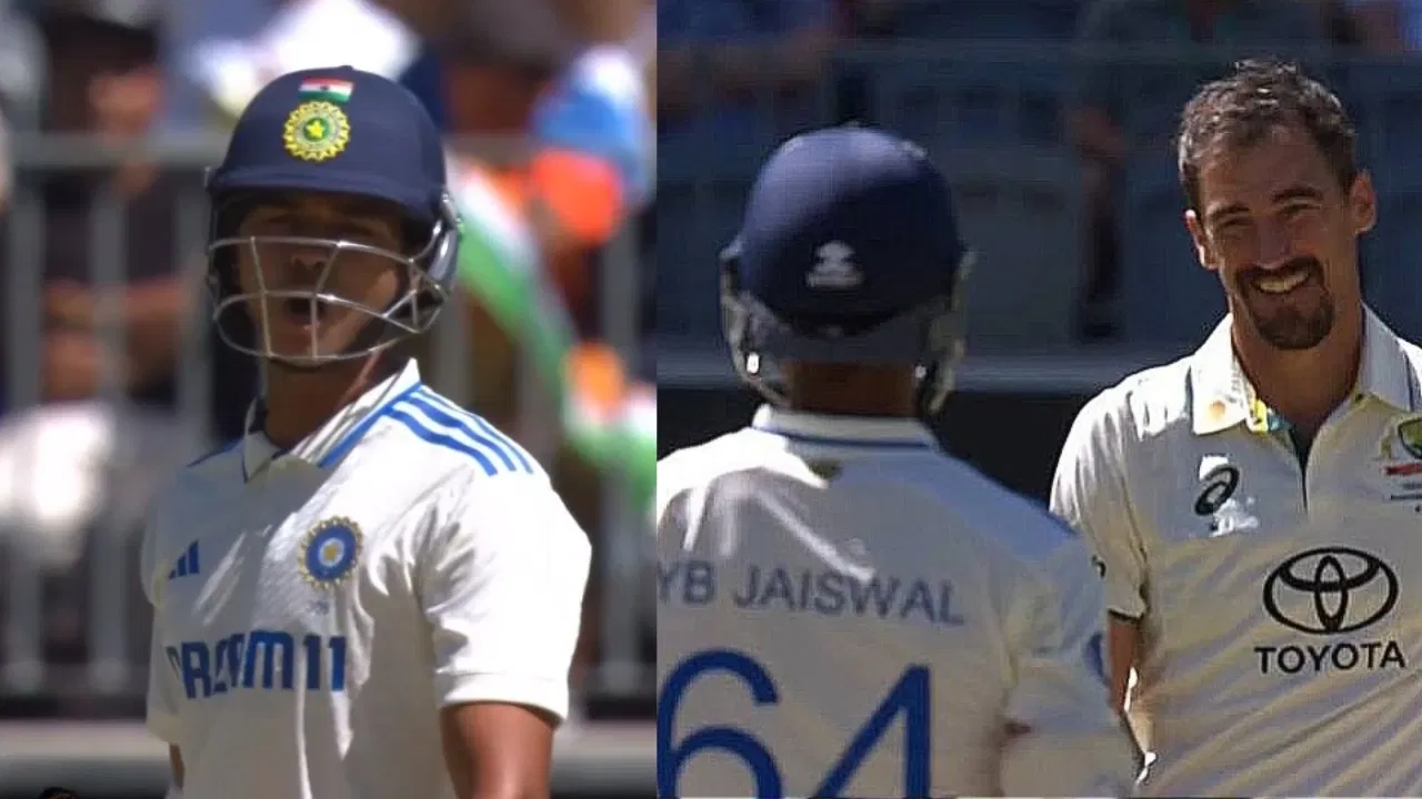 Yashasvi Jaiswal Sledges Mitchell Santner Starc