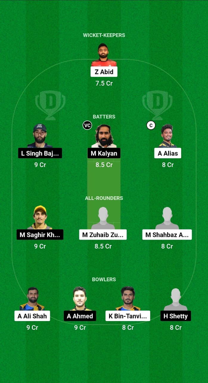 SHA vs AJM Dream11 Prediction Fantasy Cricket Tips Dream11 Team Emirates D50