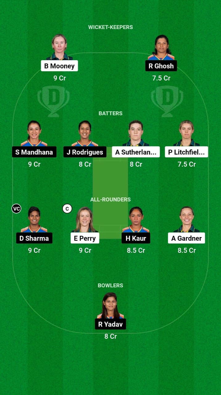 AU-W vs IN-W Dream11 Prediction Fantasy Cricket Tips Dream11 Team India Women Tour of Australia