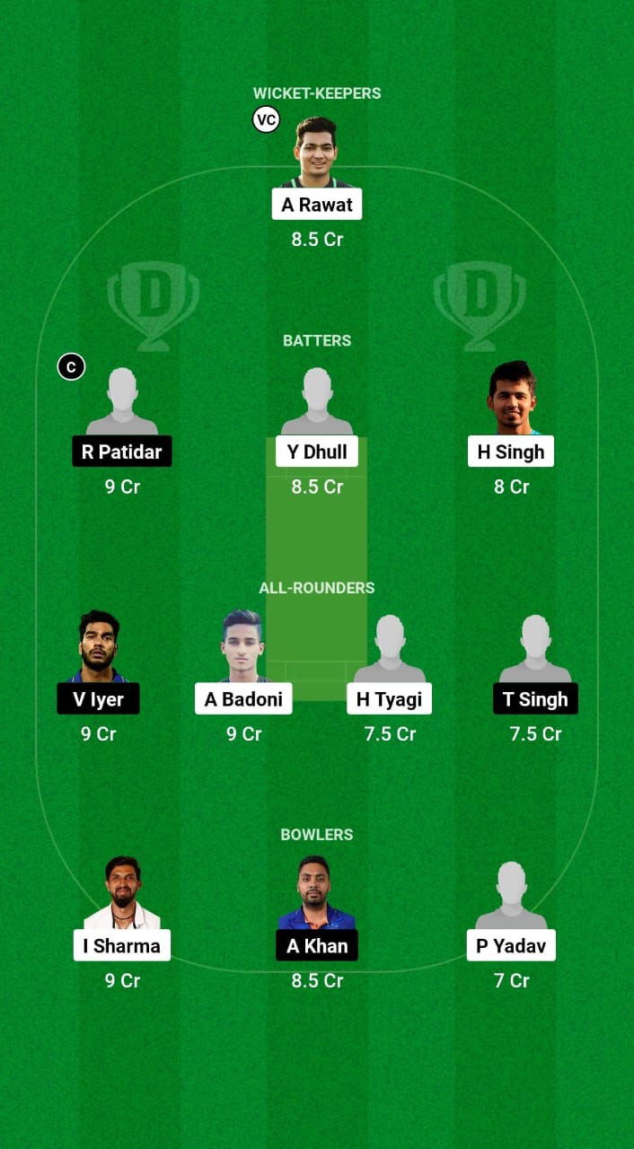 DEL vs MP Dream11 Prediction Fantasy Cricket Tips Dream11 Team Indian Domestic T20 Trophy