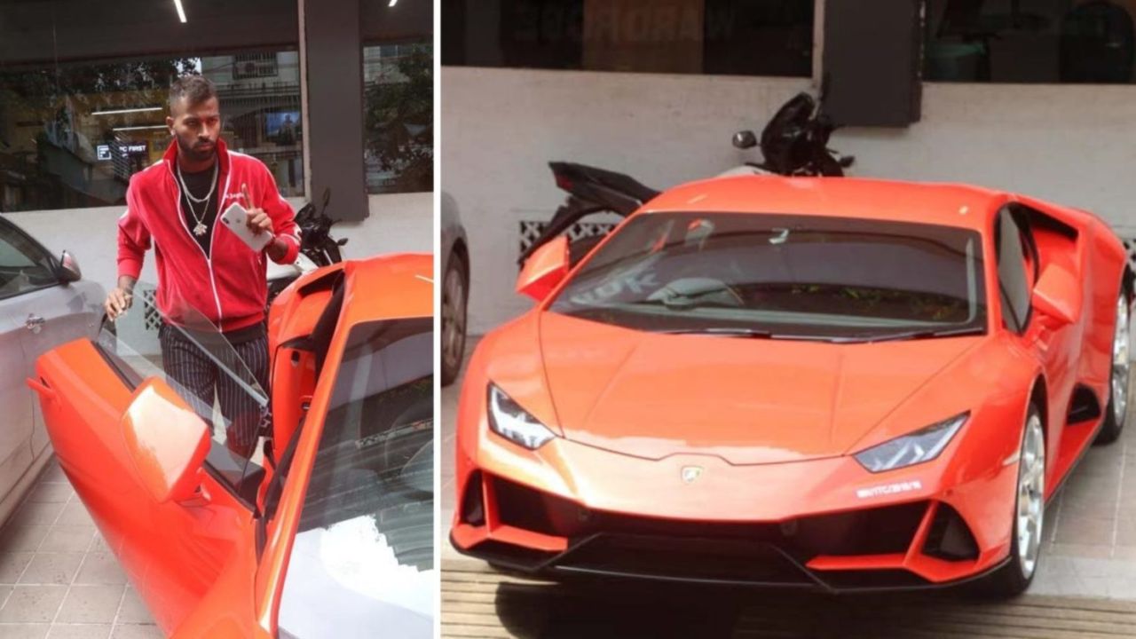 Hardik Pandya Photo With Lamborghini