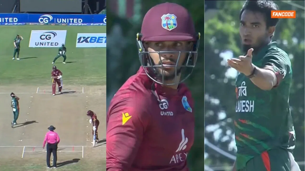 Watch: Tanzim Hasan Sakib's Mohammed Siraj-like act triggers heated altercation with&nbsp;Brandon&nbsp;King