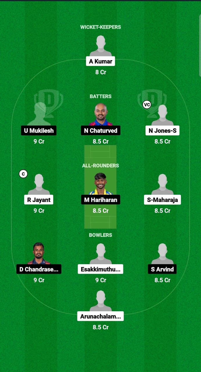 TNL vs CHP Dream11 Prediction Fantasy Cricket Tips Dream11 Team Tamil Nadu T20 SS Rajan Trophy 2024 