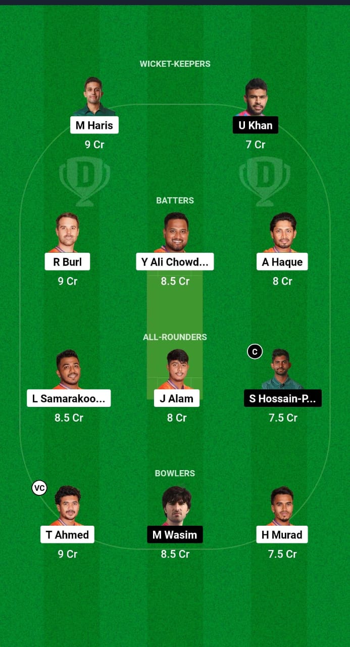 DBR vs CHK Dream11 Prediction Fantasy Cricket Tips Dream11 Team Bangladesh T20 National League 2024 