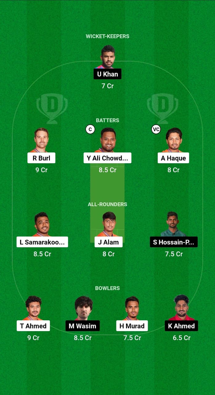 DBR vs CHK Dream11 Prediction Fantasy Cricket Tips Dream11 Team Bangladesh T20 National League 2024 