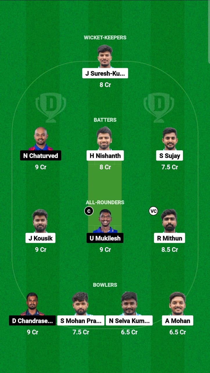 COM vs CHP Dream11 Prediction Fantasy Cricket Tips Dream11 Team Tamil Nadu T20 SS Rajan Trophy 2024 