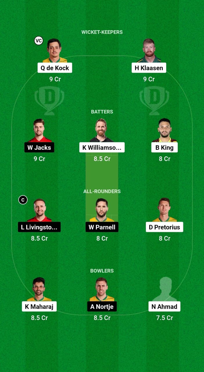 DSG vs PC Dream11 Prediction Fantasy Cricket Tips Dream11 Team SA20 League 2025 