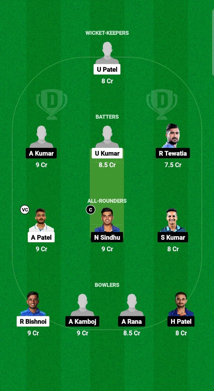 GUJ vs HAR Dream11 Prediction Fantasy Cricket Tips Dream11 Team Indian Domestic OD Trophy 2024-25 