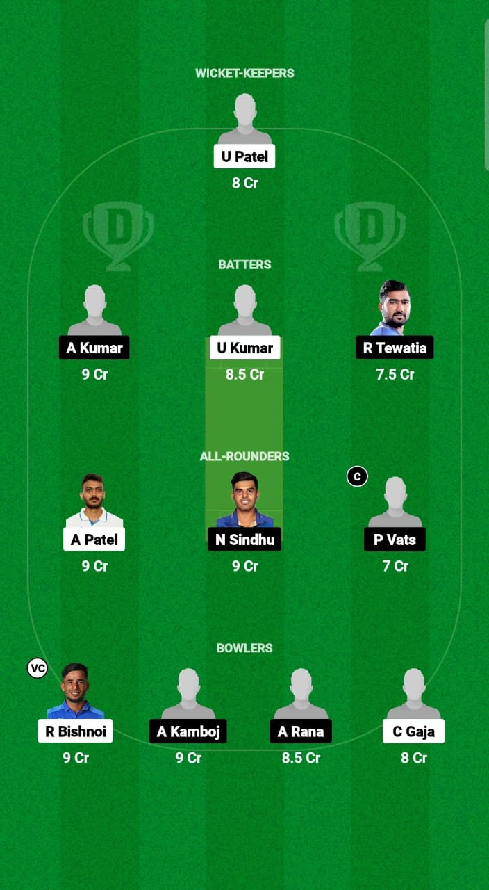 GUJ vs HAR Dream11 Prediction Fantasy Cricket Tips Dream11 Team Indian Domestic OD Trophy 2024-25 