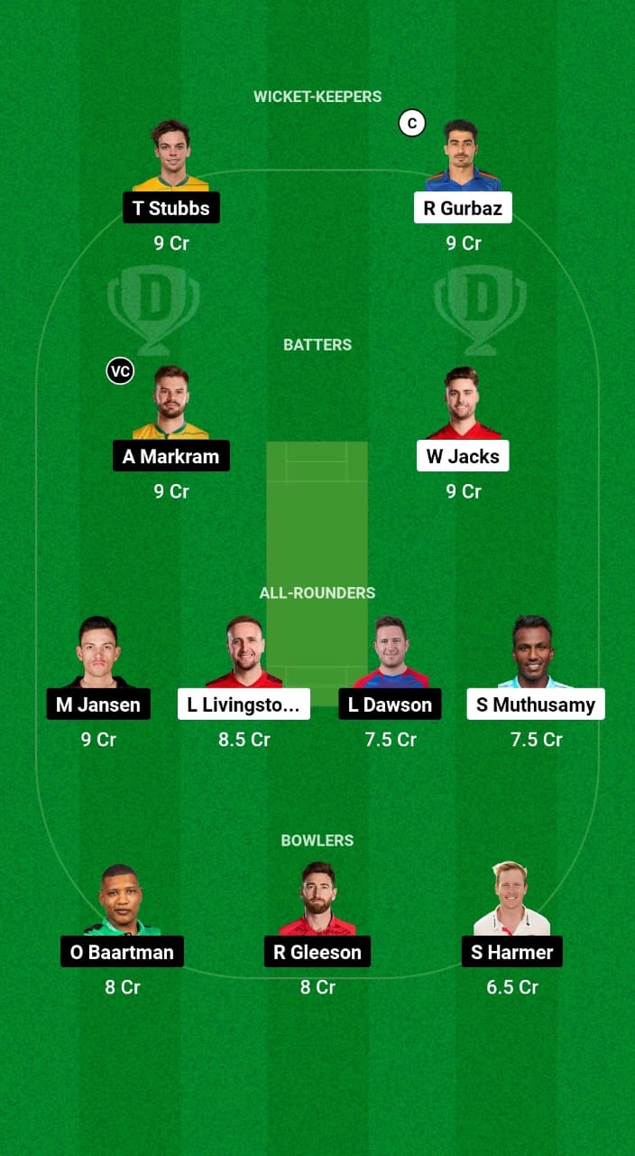 PC vs SEC Dream11 Prediction Fantasy Cricket Tips Dream11 Team ECS T10 SA20 League 2025 