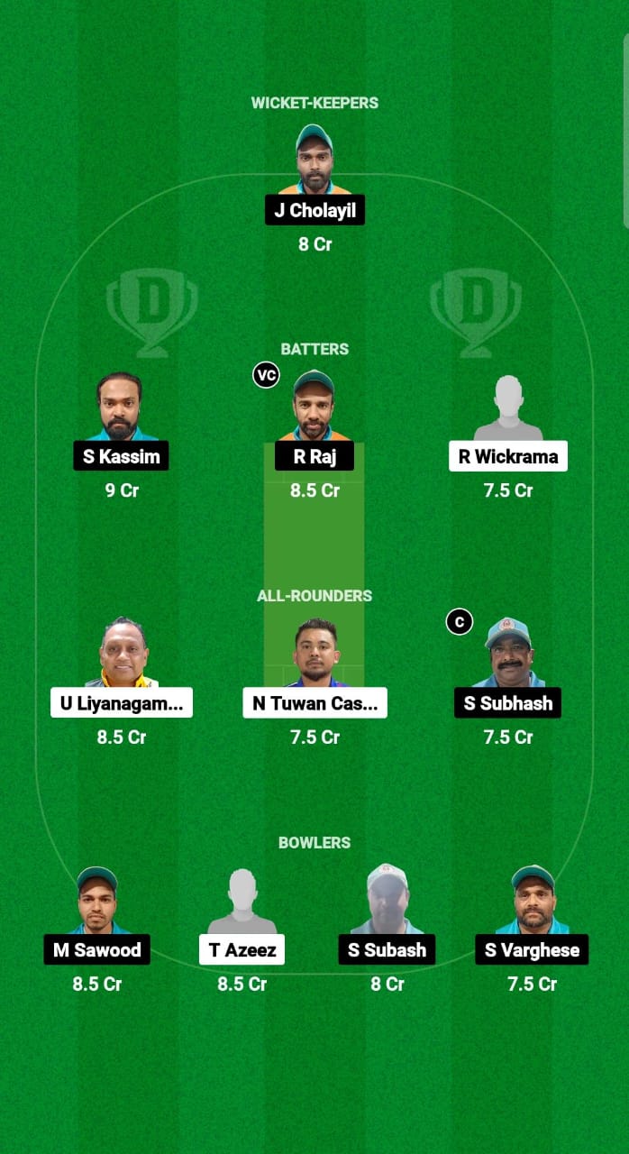 YSS vs PST Dream11 Prediction Fantasy Cricket Tips Dream11 Team Kuwait Challengers League B T20 2024-25 