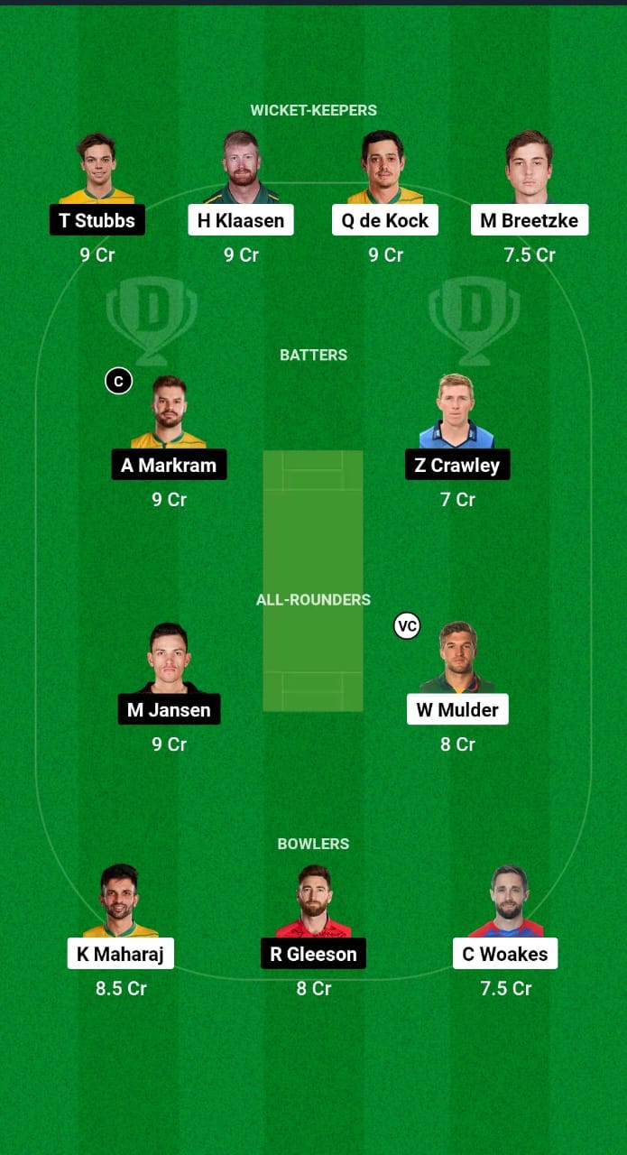 SEC vs DSG Dream11 Prediction Fantasy Cricket Tips Dream11 Team SA20 League 2025 