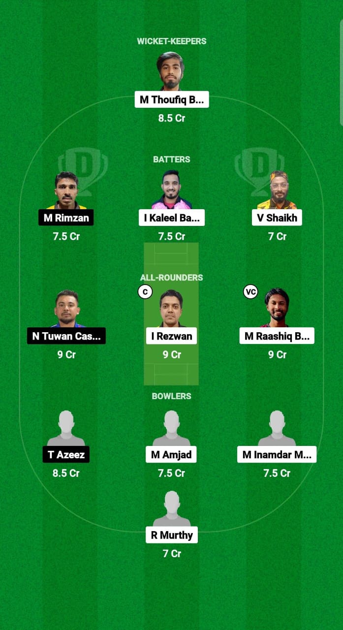 SAS vs YSS Dream11 Prediction Fantasy Cricket Tips Dream11 Team Kuwait Challengers League B T20 2024-25 