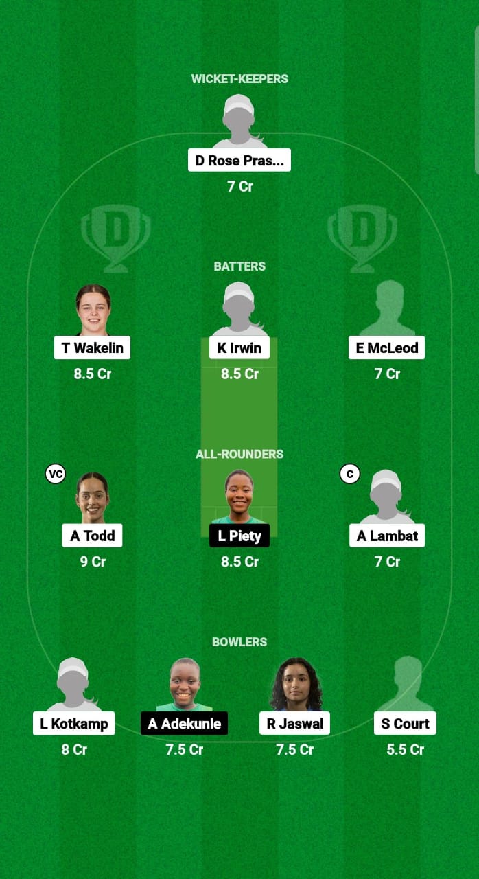 NZ-WU19 vs NGR-WU19 Dream11 Prediction Fantasy Cricket Tips Dream11 Team U19 Women's World Cup 2025 