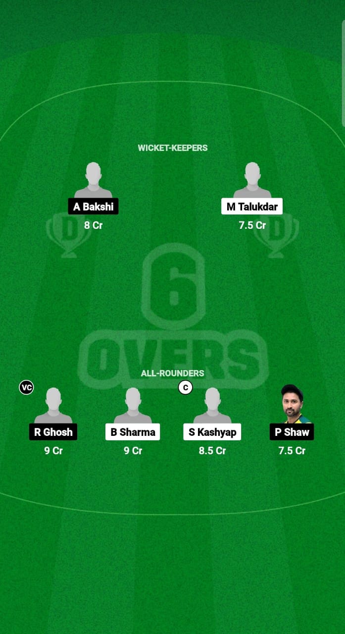 GTC vs SPS Dream11 Prediction Fantasy Cricket Tips Dream11 Team Guwahati Sixes 2025 